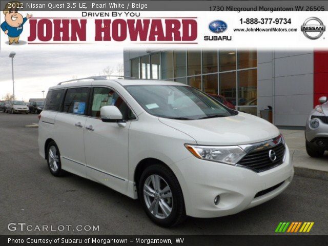 2012 Nissan Quest 3.5 LE in Pearl White