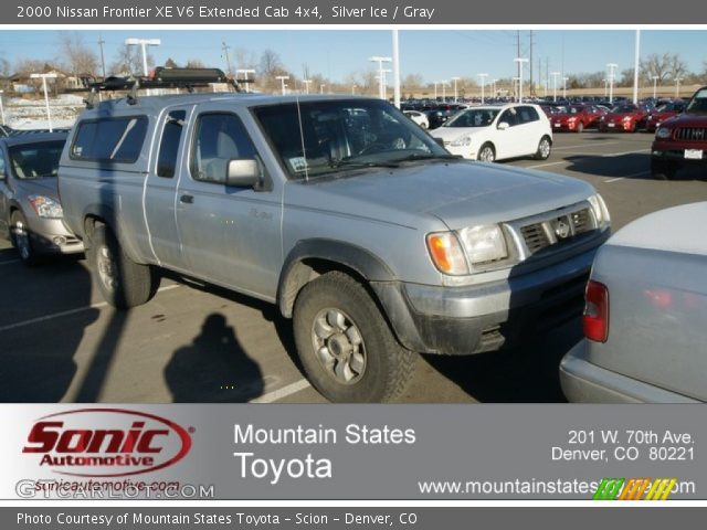 2000 Nissan Frontier XE V6 Extended Cab 4x4 in Silver Ice