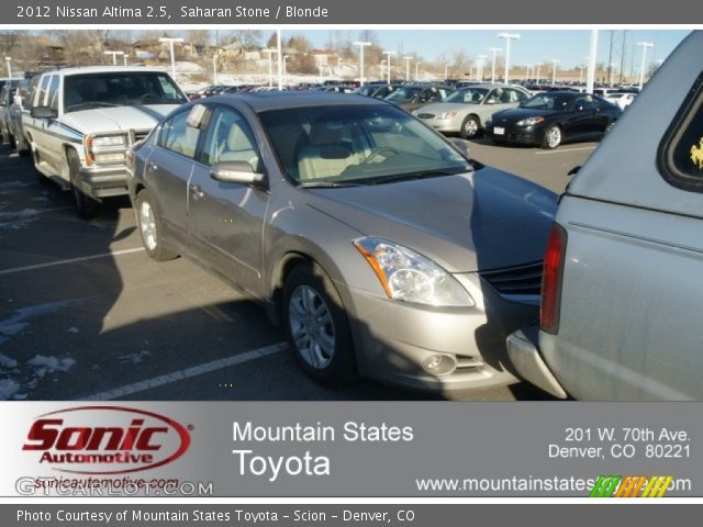 2012 Nissan Altima 2.5 in Saharan Stone