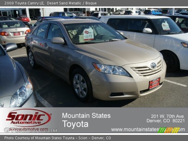 2009 Toyota Camry LE in Desert Sand Metallic