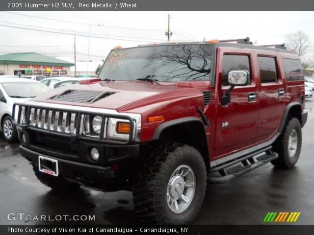 2005 Hummer H2 SUV in Red Metallic