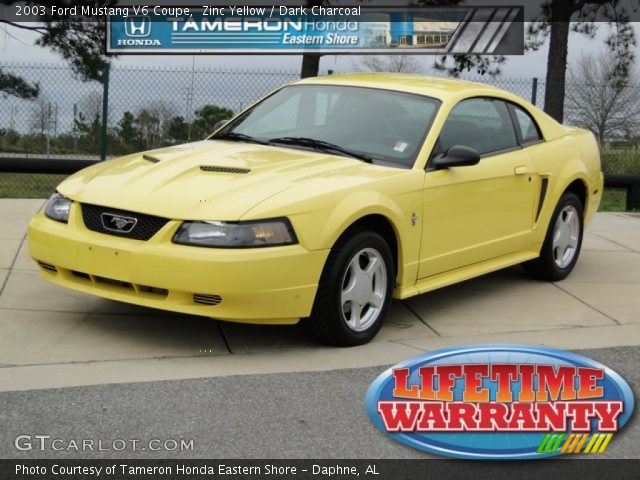 2003 Ford Mustang V6 Coupe in Zinc Yellow