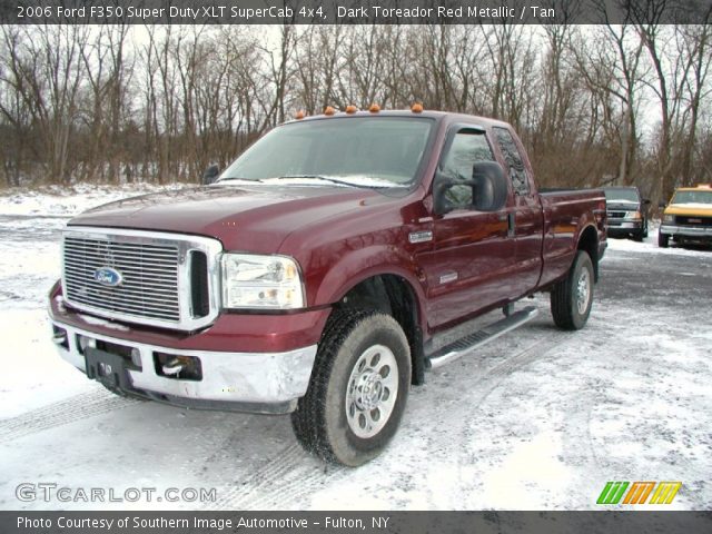 2006 Ford F350 Super Duty XLT SuperCab 4x4 in Dark Toreador Red Metallic