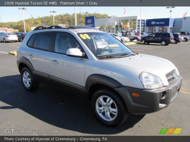 2008 Hyundai Tucson SE 4WD in Platinum Silver