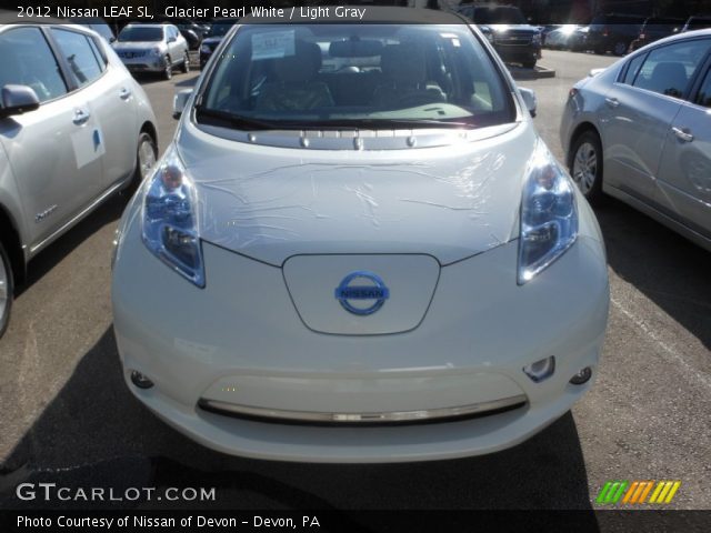 2012 Nissan LEAF SL in Glacier Pearl White
