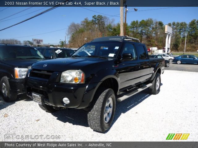 2003 Nissan Frontier SC V6 Crew Cab 4x4 in Super Black