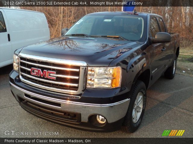 2012 GMC Sierra 1500 SLE Extended Cab 4x4 in Midnight Blue Metallic