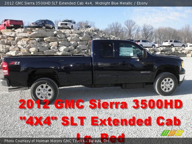 2012 GMC Sierra 3500HD SLT Extended Cab 4x4 in Midnight Blue Metallic