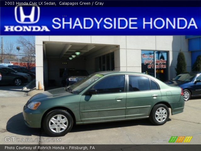 2003 Honda Civic LX Sedan in Galapagos Green