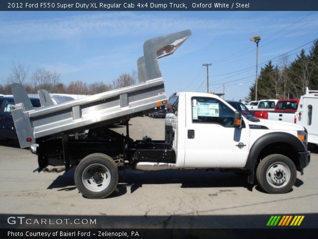 2012 Ford F550 Super Duty XL Regular Cab 4x4 Dump Truck in Oxford White