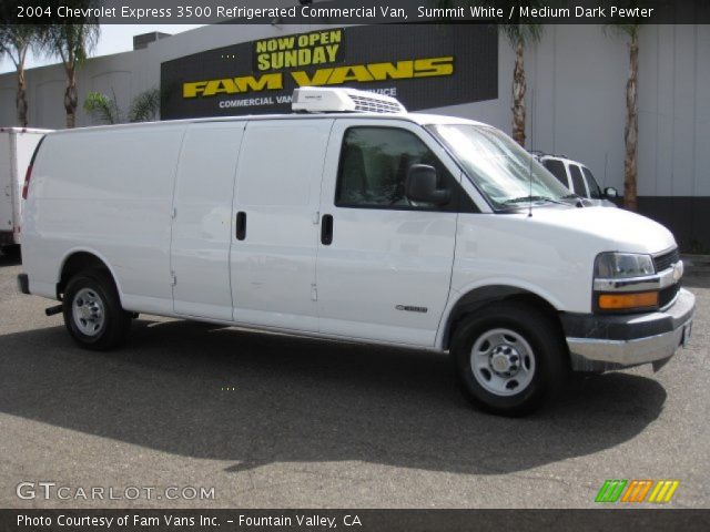 2004 Chevrolet Express 3500 Refrigerated Commercial Van in Summit White