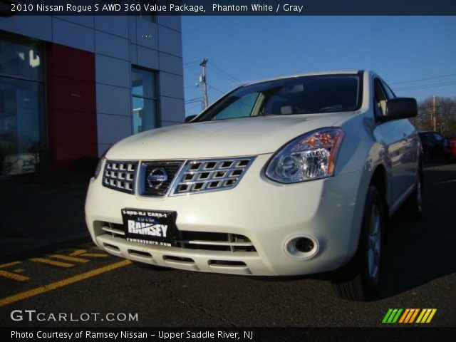 2010 Nissan Rogue S AWD 360 Value Package in Phantom White