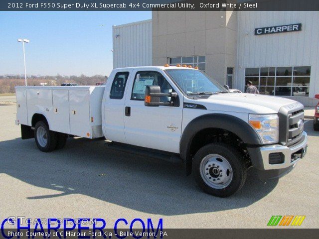 2012 Ford F550 Super Duty XL Supercab 4x4 Commercial Utility in Oxford White