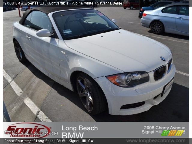 2008 BMW 1 Series 135i Convertible in Alpine White