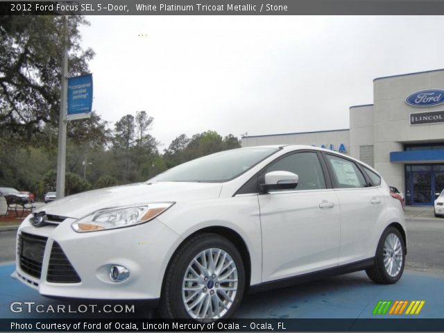 2012 Ford Focus SEL 5-Door in White Platinum Tricoat Metallic
