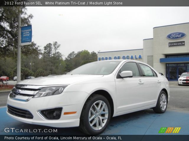 2012 Ford Fusion SEL in White Platinum Tri-Coat