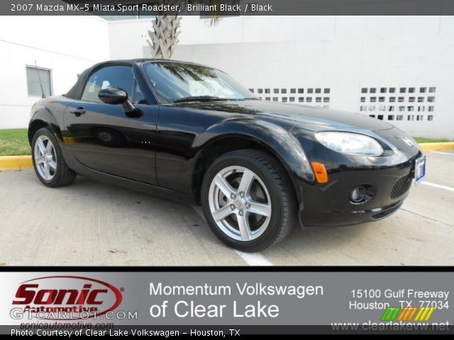 2007 Mazda MX-5 Miata Sport Roadster in Brilliant Black