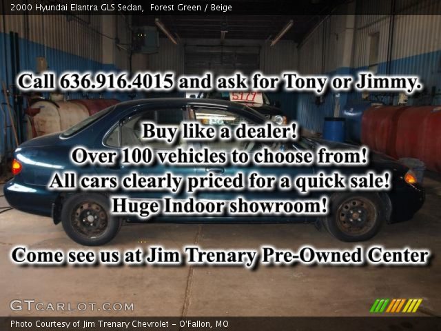 2000 Hyundai Elantra GLS Sedan in Forest Green