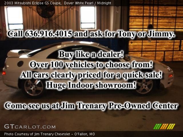 2003 Mitsubishi Eclipse GS Coupe in Dover White Pearl