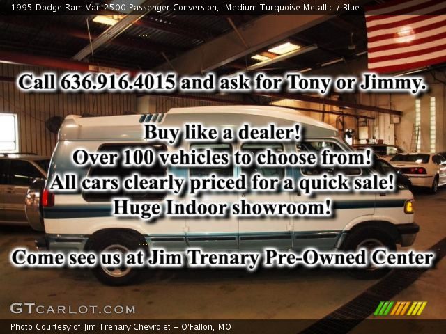 1995 Dodge Ram Van 2500 Passenger Conversion in Medium Turquoise Metallic