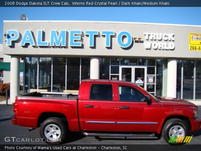 2008 Dodge Dakota SLT Crew Cab in Inferno Red Crystal Pearl