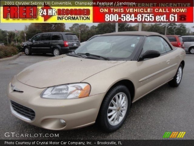 2001 Chrysler Sebring LXi Convertible in Champagne Pearlcoat