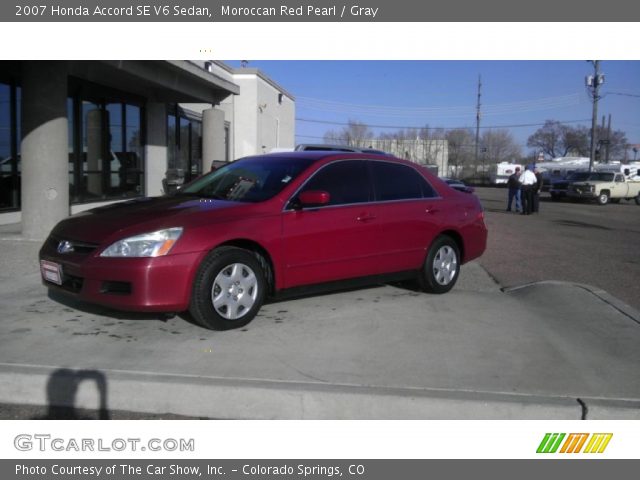 2007 Honda Accord SE V6 Sedan in Moroccan Red Pearl