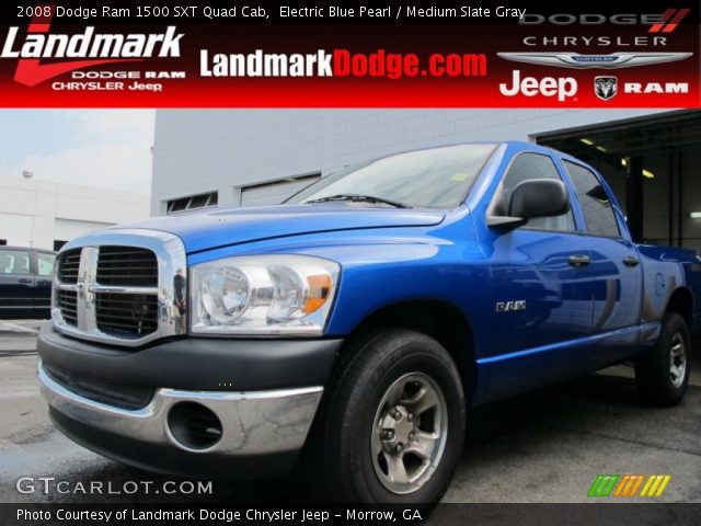 2008 Dodge Ram 1500 SXT Quad Cab in Electric Blue Pearl
