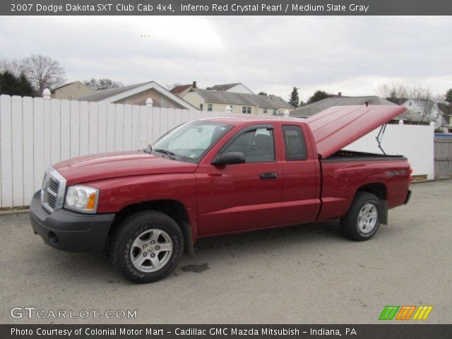 2007 Dodge Dakota SXT Club Cab 4x4 in Inferno Red Crystal Pearl