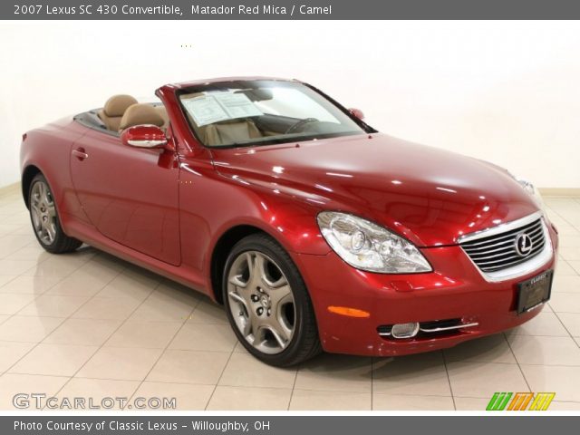 2007 Lexus SC 430 Convertible in Matador Red Mica
