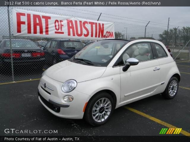 2012 Fiat 500 c cabrio Lounge in Bianco Perla (Pearl White)
