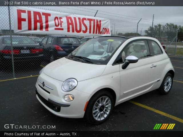 2012 Fiat 500 c cabrio Lounge in Bianco Perla (Pearl White)