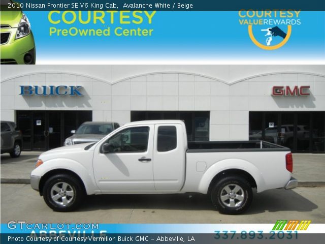 2010 Nissan Frontier SE V6 King Cab in Avalanche White