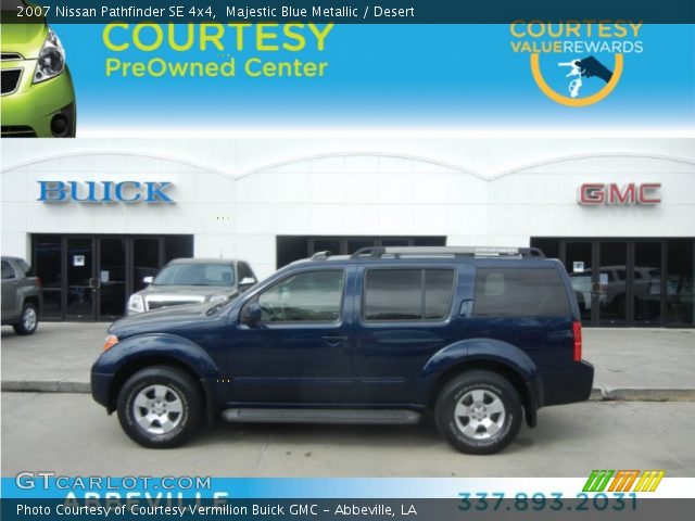 2007 Nissan Pathfinder SE 4x4 in Majestic Blue Metallic