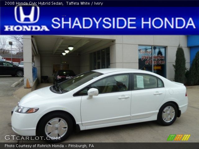 2008 Honda Civic Hybrid Sedan in Taffeta White