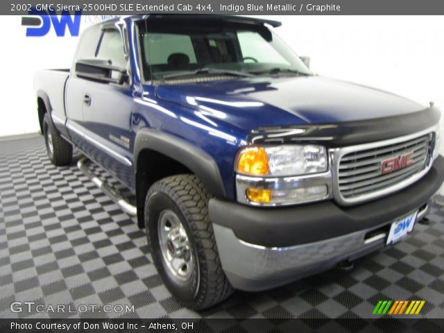 2002 GMC Sierra 2500HD SLE Extended Cab 4x4 in Indigo Blue Metallic