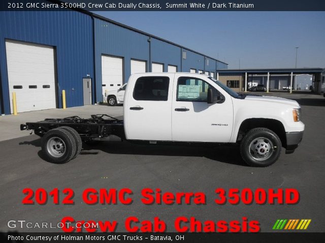 2012 GMC Sierra 3500HD Crew Cab Dually Chassis in Summit White