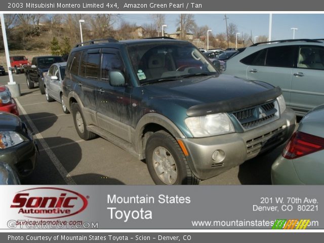 2003 Mitsubishi Montero Limited 4x4 in Amazon Green Pearl