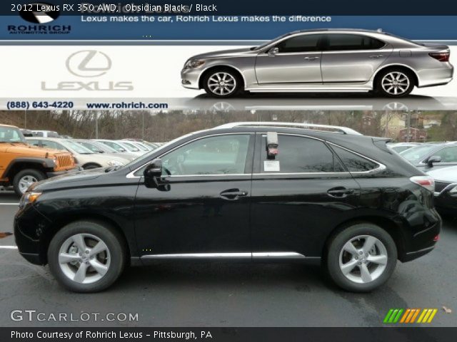 2012 Lexus RX 350 AWD in Obsidian Black