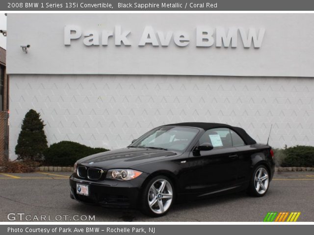 2008 BMW 1 Series 135i Convertible in Black Sapphire Metallic