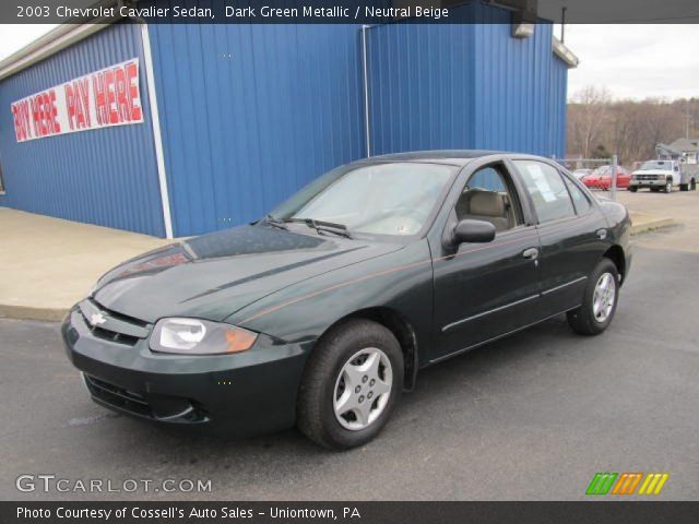 2003 Chevrolet Cavalier Sedan in Dark Green Metallic
