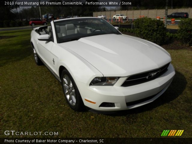 2010 Ford Mustang V6 Premium Convertible in Performance White