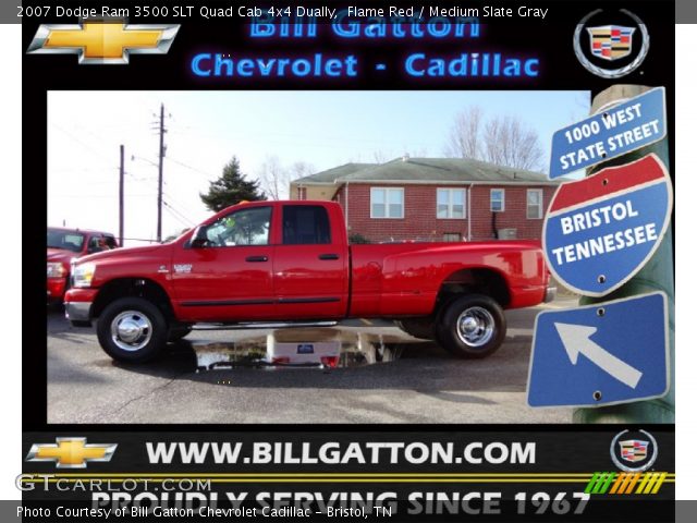 2007 Dodge Ram 3500 SLT Quad Cab 4x4 Dually in Flame Red