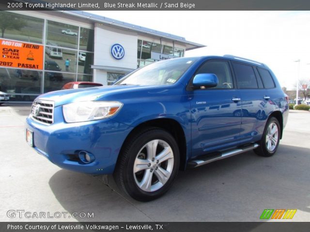 2008 Toyota Highlander Limited in Blue Streak Metallic