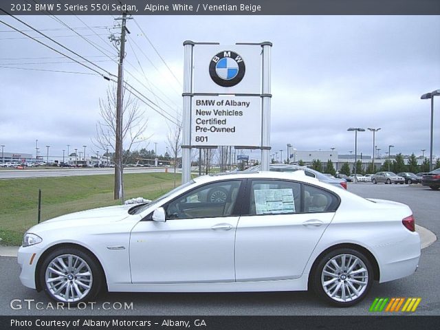 2012 BMW 5 Series 550i Sedan in Alpine White