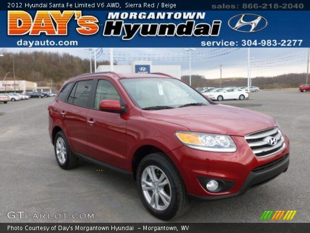 2012 Hyundai Santa Fe Limited V6 AWD in Sierra Red