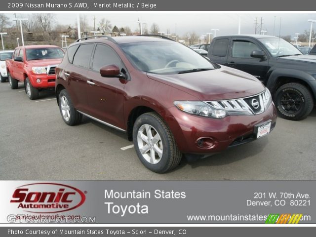 2009 Nissan Murano S AWD in Merlot Metallic