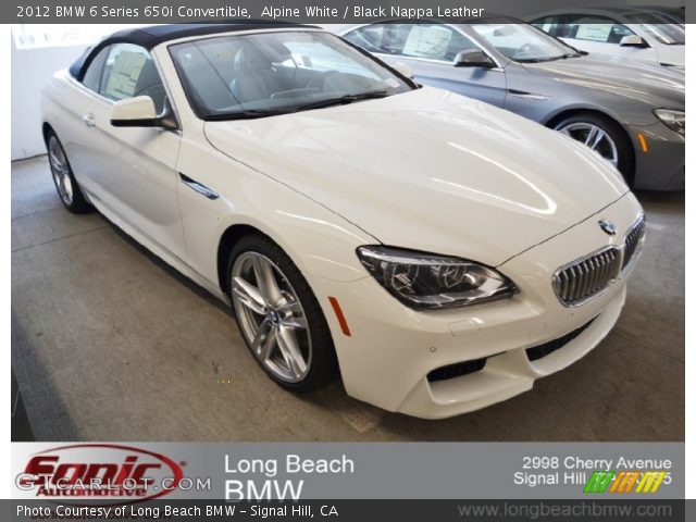 2012 BMW 6 Series 650i Convertible in Alpine White