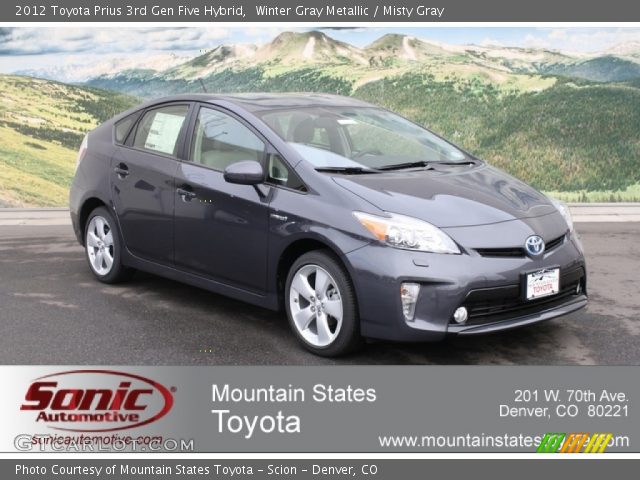 2012 Toyota Prius 3rd Gen Five Hybrid in Winter Gray Metallic