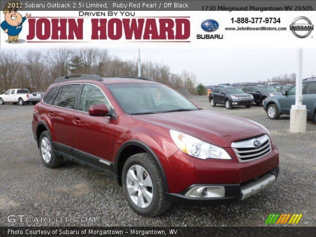 2012 Subaru Outback 2.5i Limited in Ruby Red Pearl